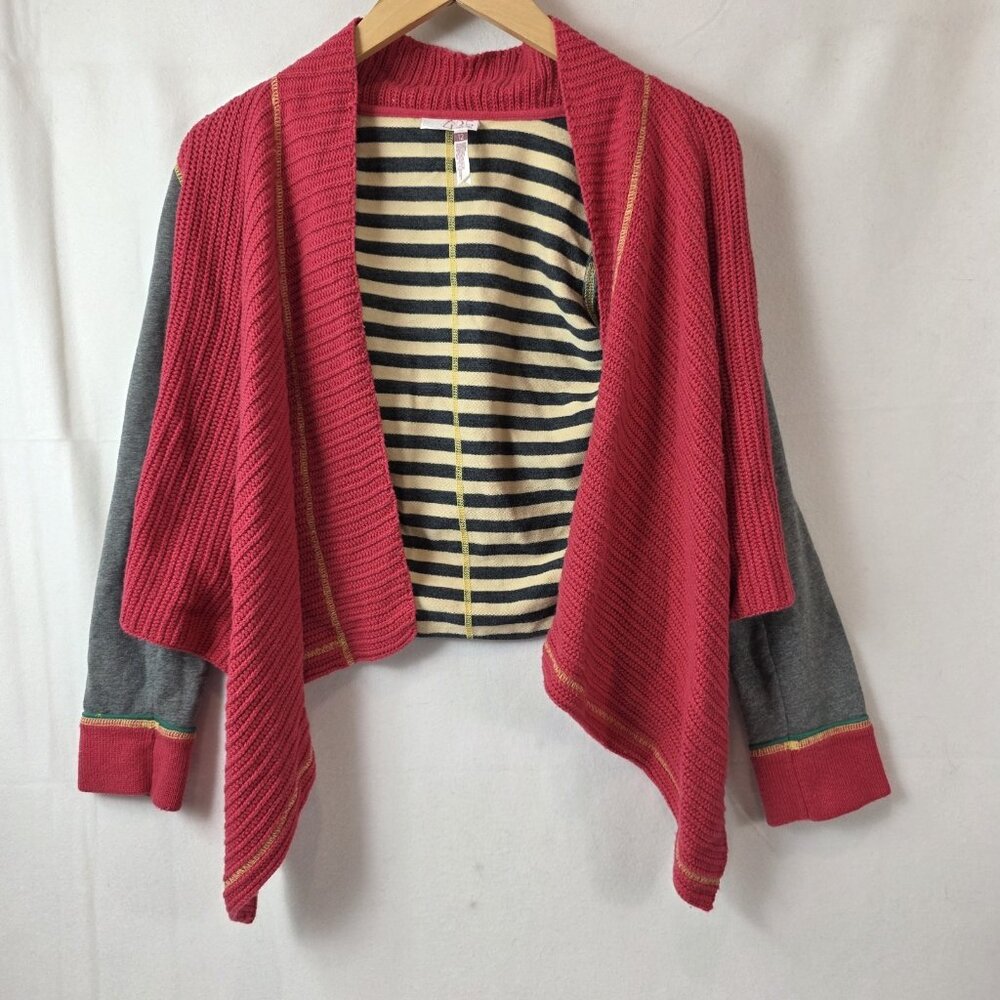 Matilda Jane 435 Make Believe Sleigh All Day Sweater Girls Size 12 Open Cardigan